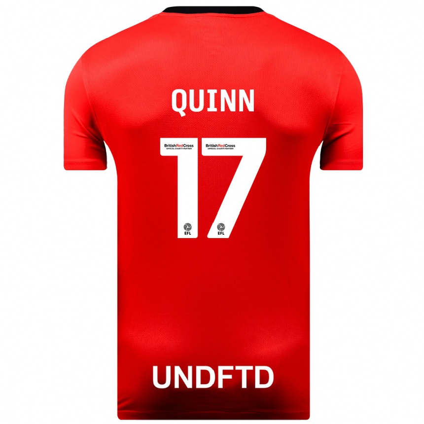 Men Football Lucy Quinn #17 Red Away Jersey 2023/24 T-Shirt Canada