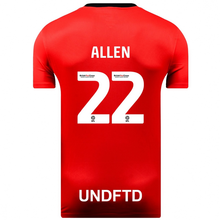 Men Football Remi Allen #22 Red Away Jersey 2023/24 T-Shirt Canada