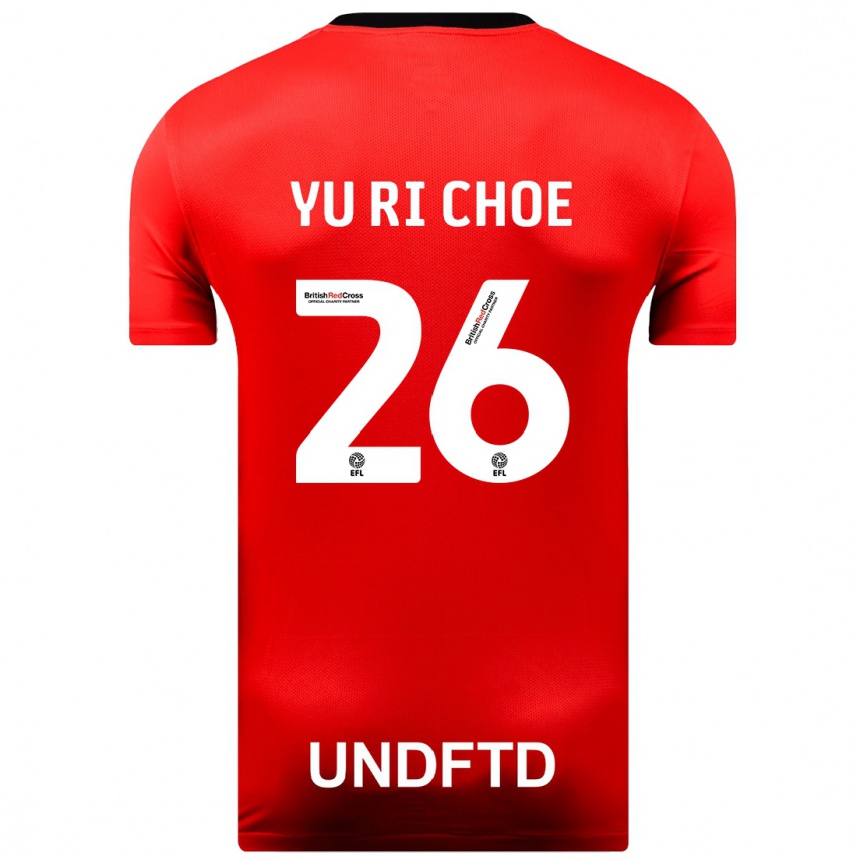 Men Football Yu-Ri Choe #26 Red Away Jersey 2023/24 T-Shirt Canada