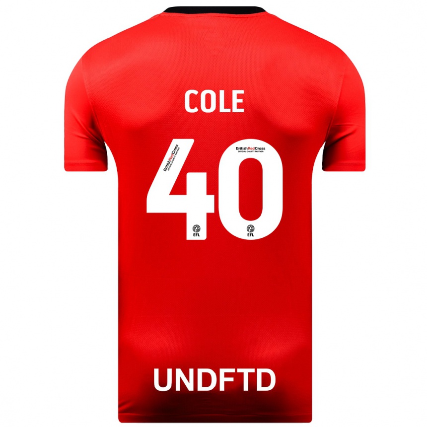 Men Football Delphi Cole #40 Red Away Jersey 2023/24 T-Shirt Canada