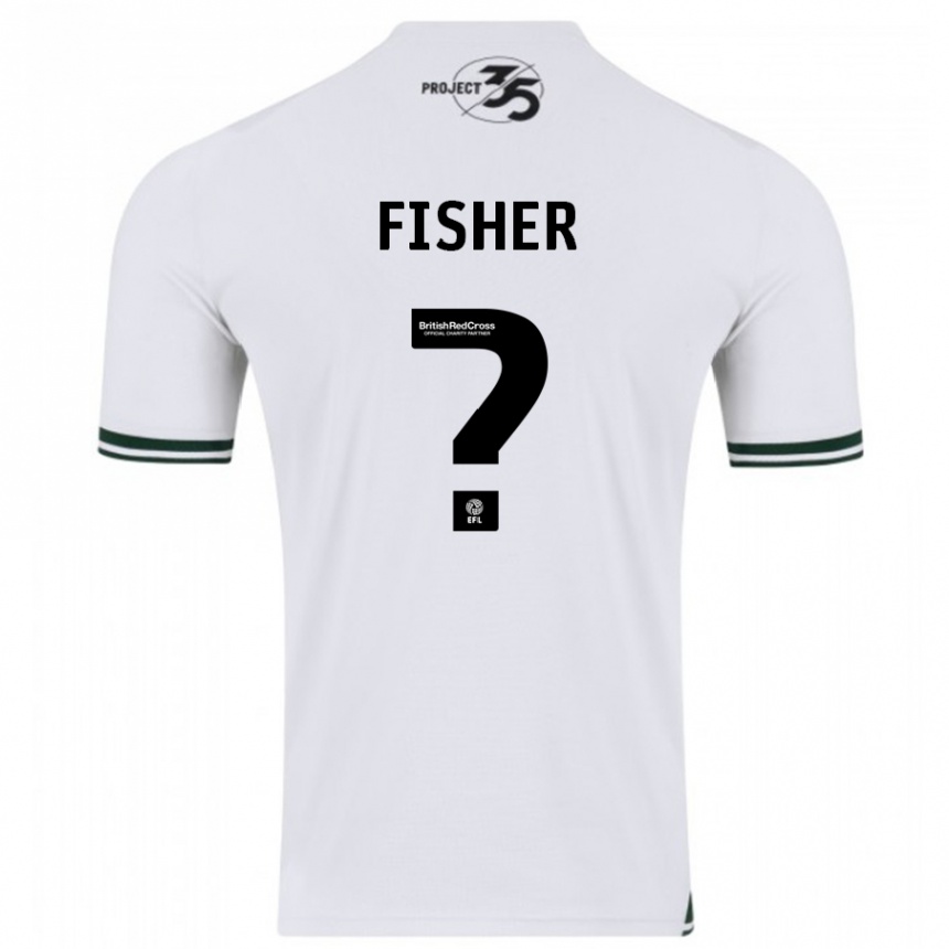 Men Football Cole Fisher #0 White Away Jersey 2023/24 T-Shirt Canada