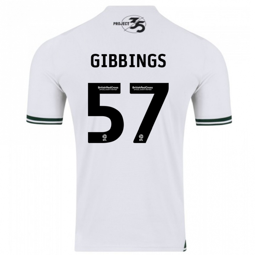 Men Football Cole Gibbings #57 White Away Jersey 2023/24 T-Shirt Canada