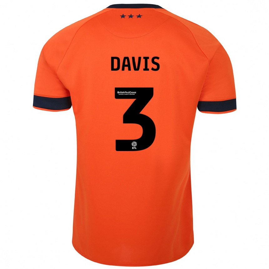 Men Football Leif Davis #3 Orange Away Jersey 2023/24 T-Shirt Canada