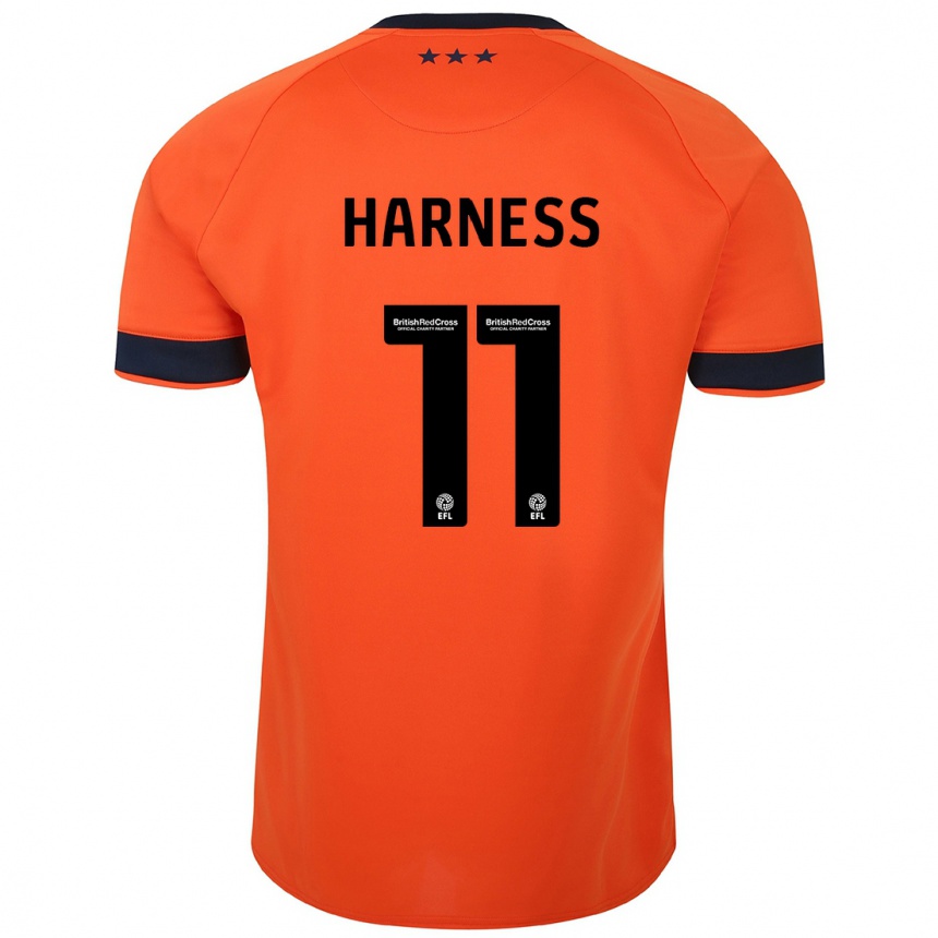 Men Football Marcus Harness #11 Orange Away Jersey 2023/24 T-Shirt Canada