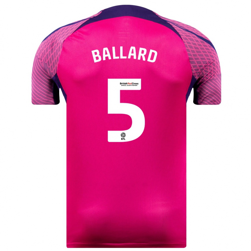 Men Football Daniel Ballard #5 Purple Away Jersey 2023/24 T-Shirt Canada