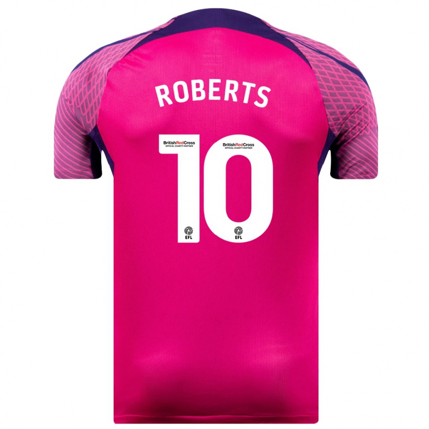 Men Football Patrick Roberts #10 Purple Away Jersey 2023/24 T-Shirt Canada