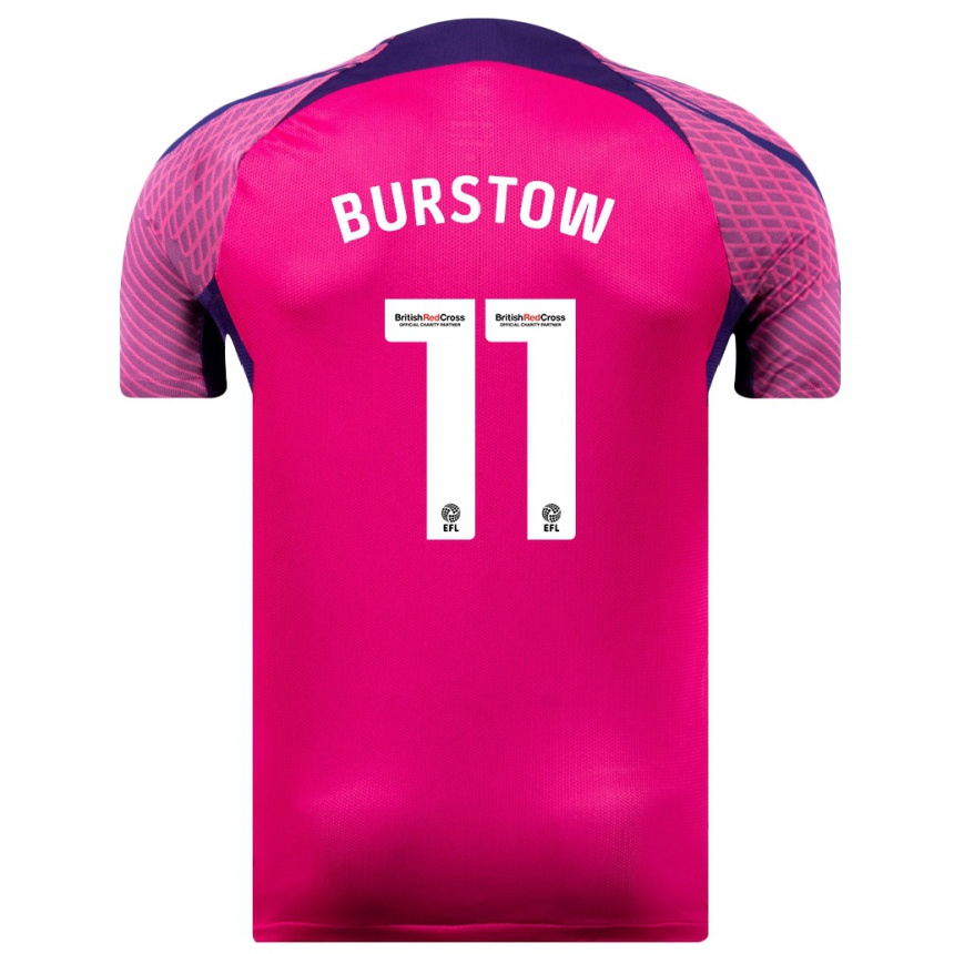 Men Football Mason Burstow #11 Purple Away Jersey 2023/24 T-Shirt Canada