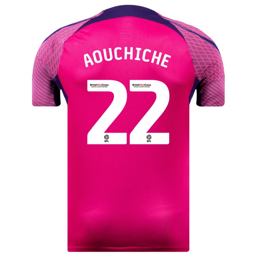 Men Football Adil Aouchiche #22 Purple Away Jersey 2023/24 T-Shirt Canada