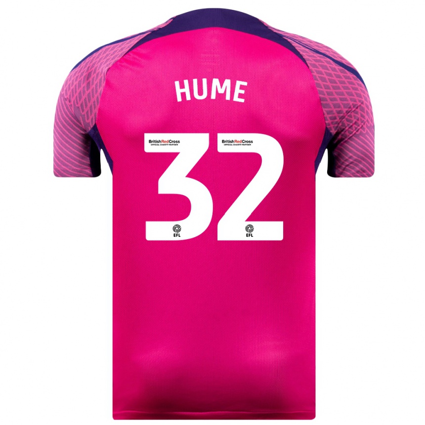 Men Football Trai Hume #32 Purple Away Jersey 2023/24 T-Shirt Canada