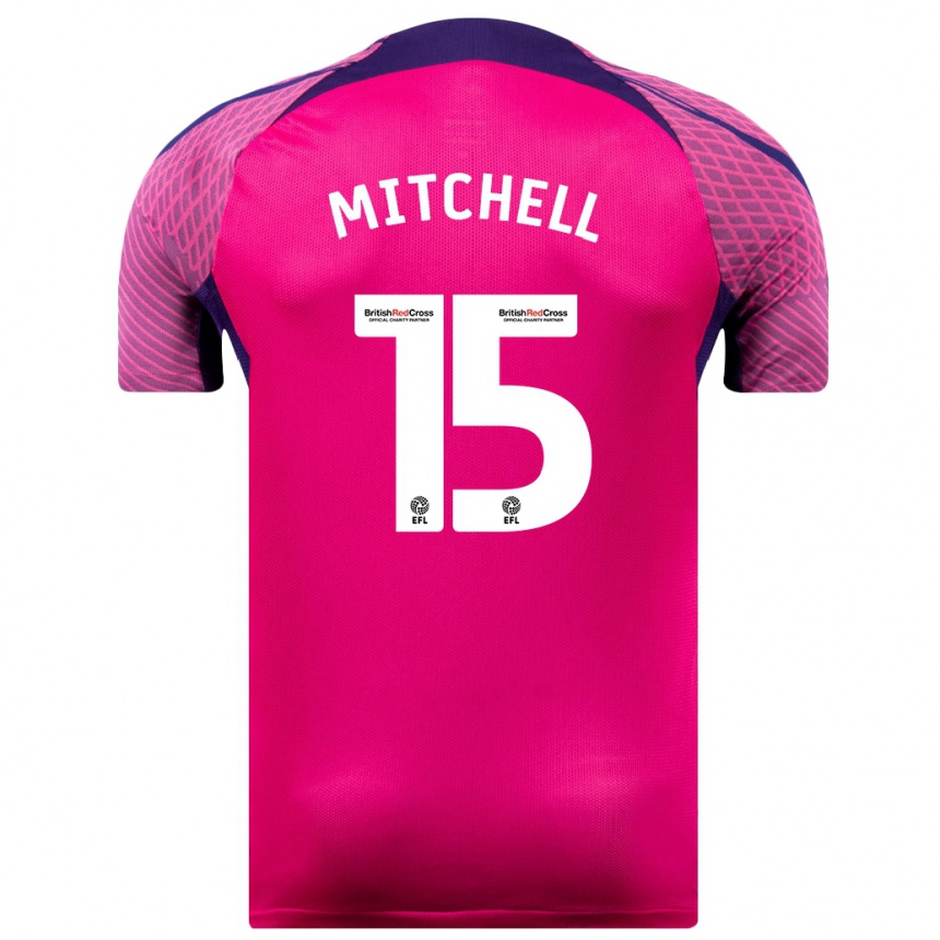 Men Football Cuba Mitchell #15 Purple Away Jersey 2023/24 T-Shirt Canada