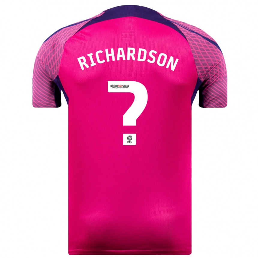 Men Football Adam Richardson #0 Purple Away Jersey 2023/24 T-Shirt Canada