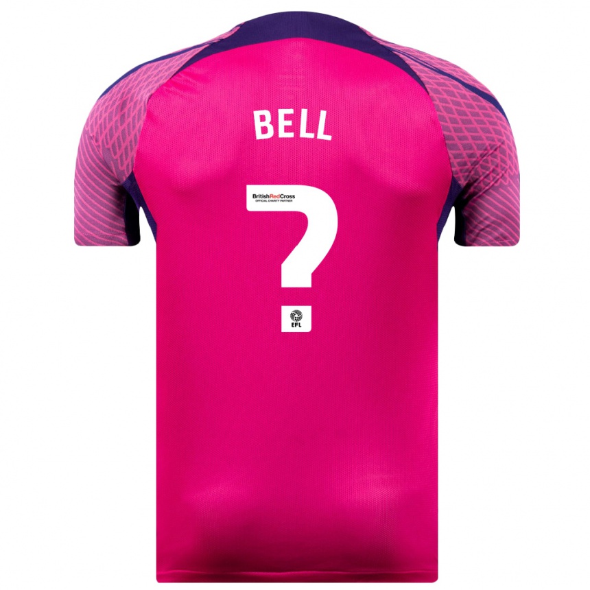 Men Football Luke Bell #0 Purple Away Jersey 2023/24 T-Shirt Canada