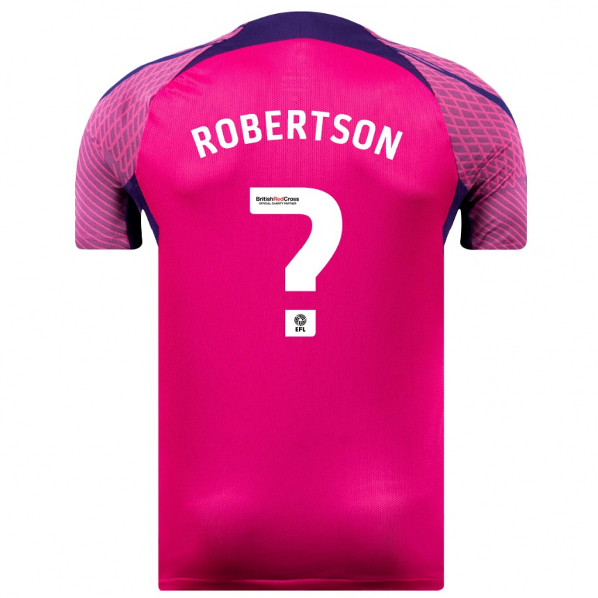 Men Football Josh Robertson #0 Purple Away Jersey 2023/24 T-Shirt Canada