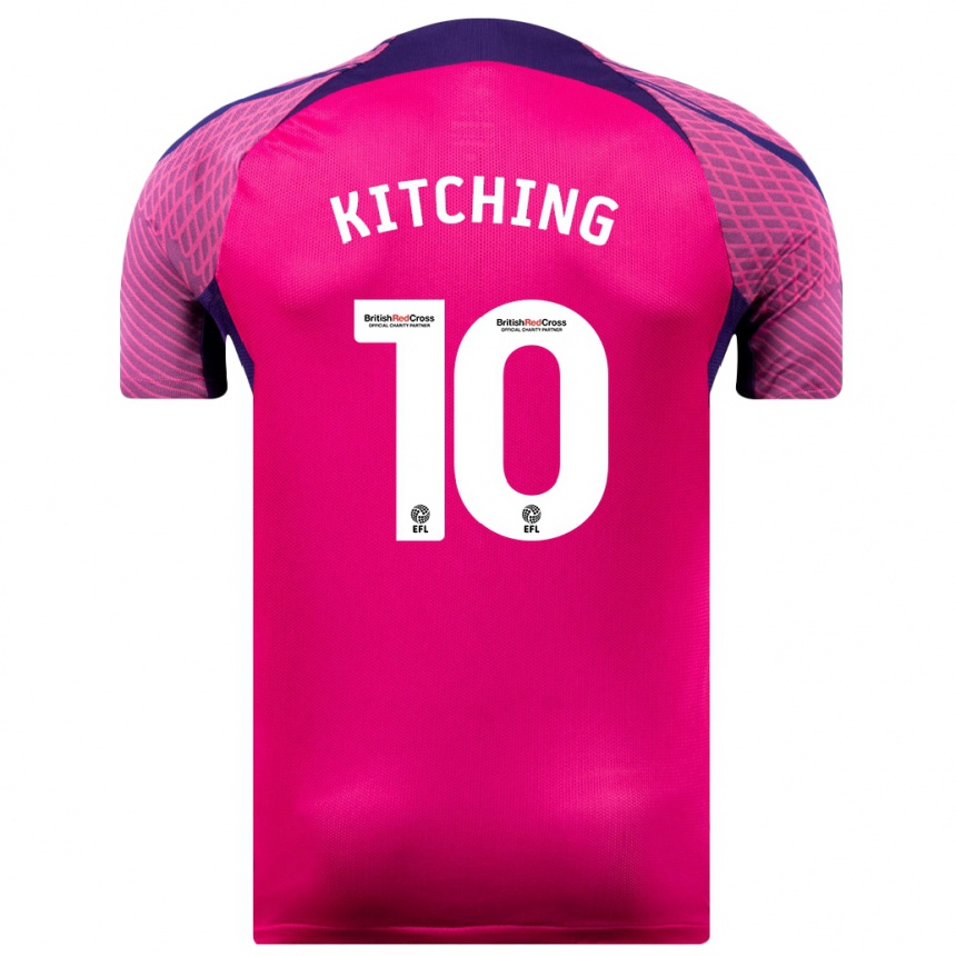 Men Football Katie Kitching #10 Purple Away Jersey 2023/24 T-Shirt Canada