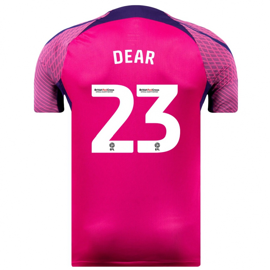 Men Football Jenna Dear #23 Purple Away Jersey 2023/24 T-Shirt Canada