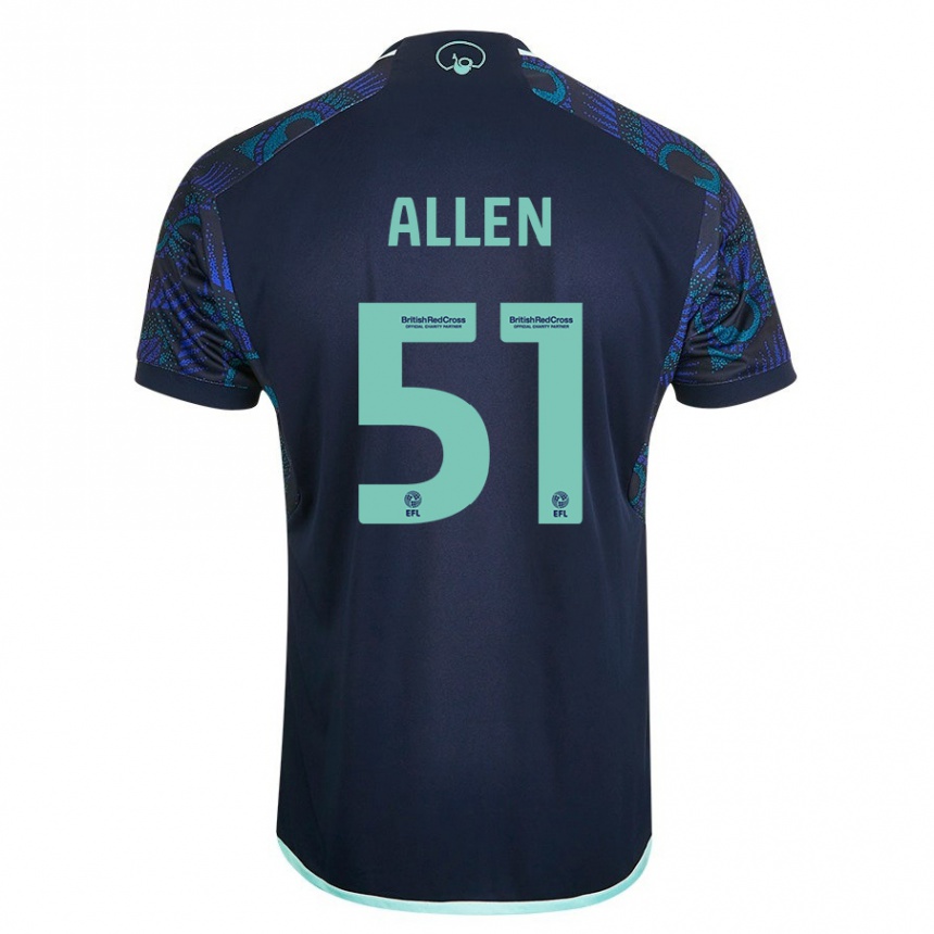 Men Football Charlie Allen #51 Blue Away Jersey 2023/24 T-Shirt Canada