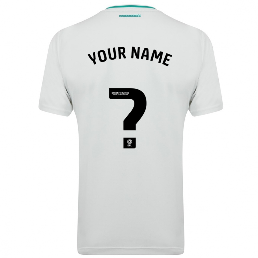 Men Football Your Name #0 White Away Jersey 2023/24 T-Shirt Canada