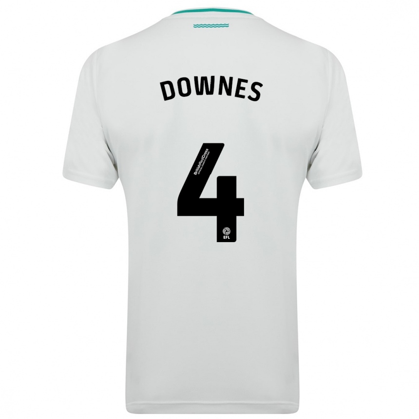 Homme Football Maillot Flynn Downes #4 Blanc Tenues Extérieur 2023/24 Canada