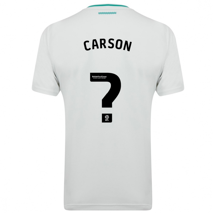 Men Football Matty Carson #0 White Away Jersey 2023/24 T-Shirt Canada