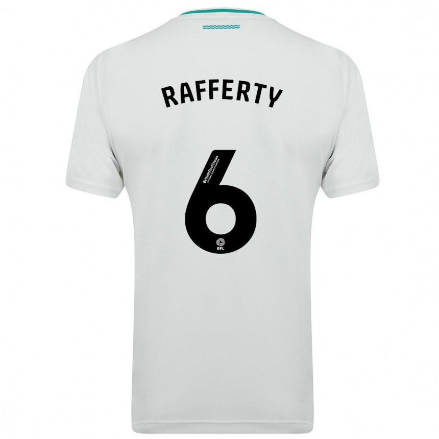 Men Football Laura Rafferty #6 White Away Jersey 2023/24 T-Shirt Canada