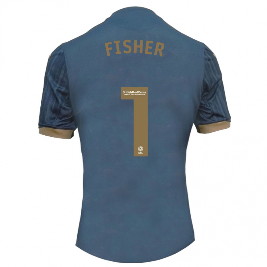 Men Football Andy Fisher #1 Dark Teal Away Jersey 2023/24 T-Shirt Canada