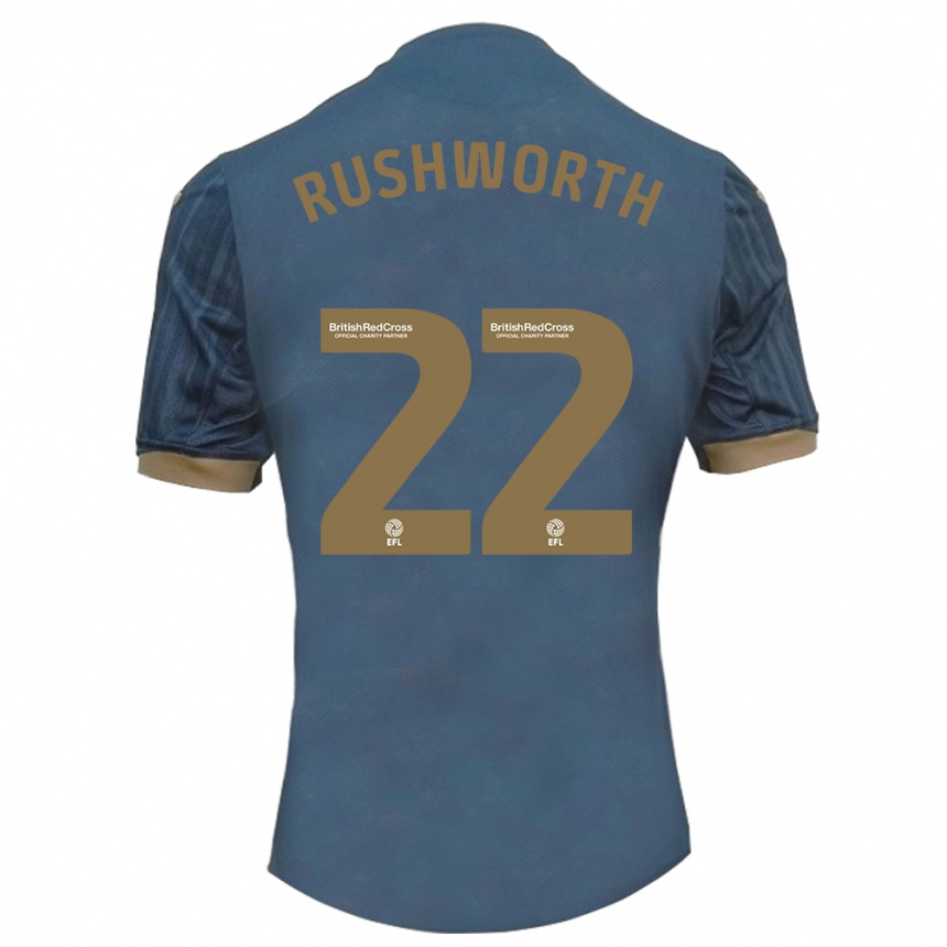 Men Football Carl Rushworth #22 Dark Teal Away Jersey 2023/24 T-Shirt Canada