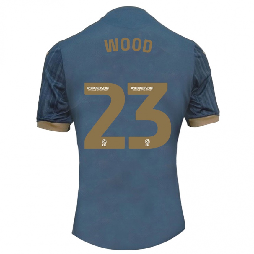 Men Football Nathan Wood #23 Dark Teal Away Jersey 2023/24 T-Shirt Canada