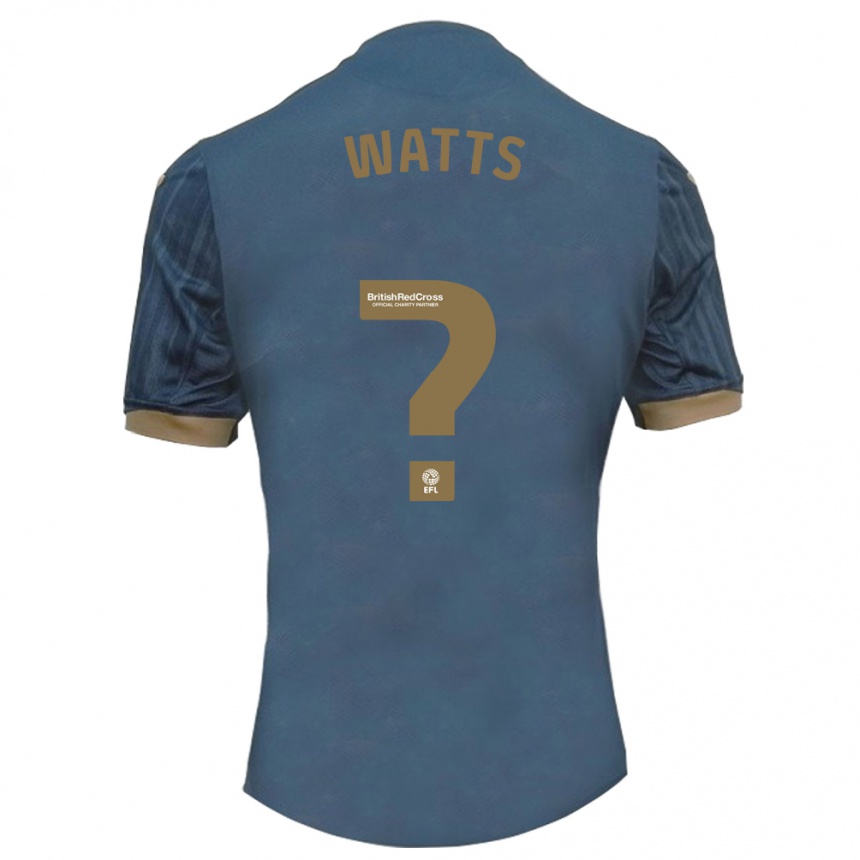 Men Football Evan Watts #0 Dark Teal Away Jersey 2023/24 T-Shirt Canada