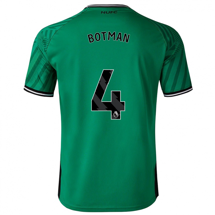 Men Football Sven Botman #4 Green Away Jersey 2023/24 T-Shirt Canada