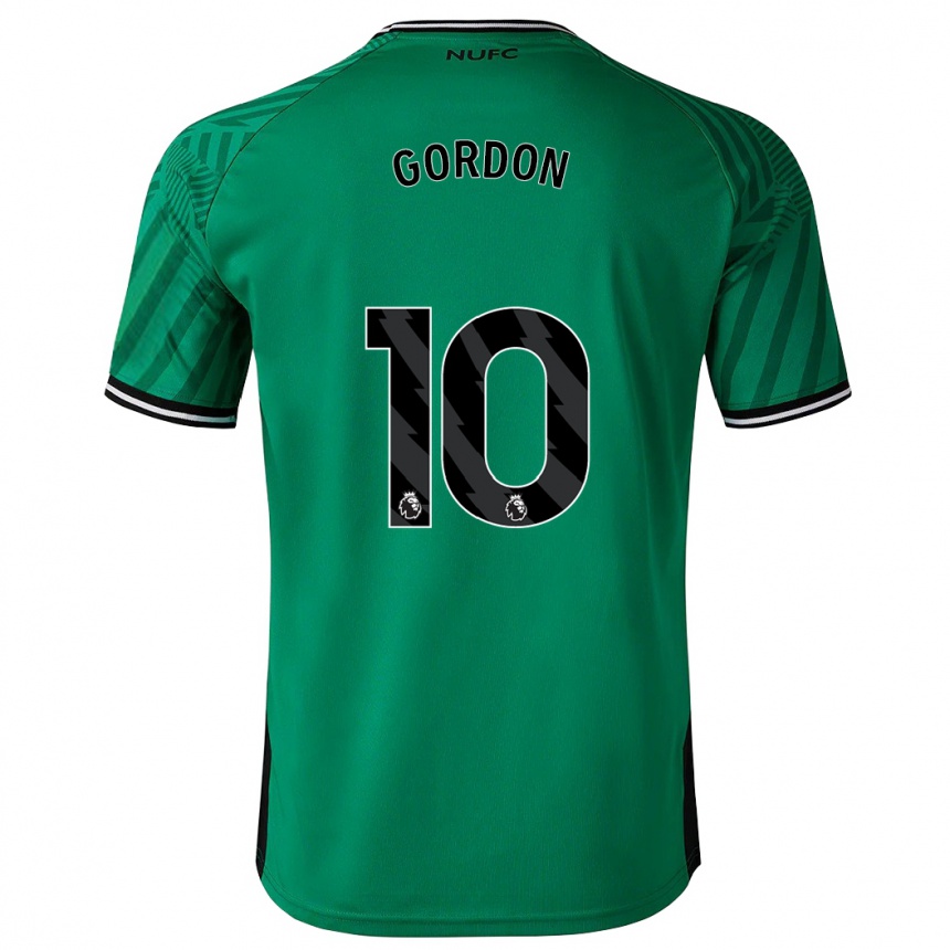 Men Football Anthony Gordon #10 Green Away Jersey 2023/24 T-Shirt Canada