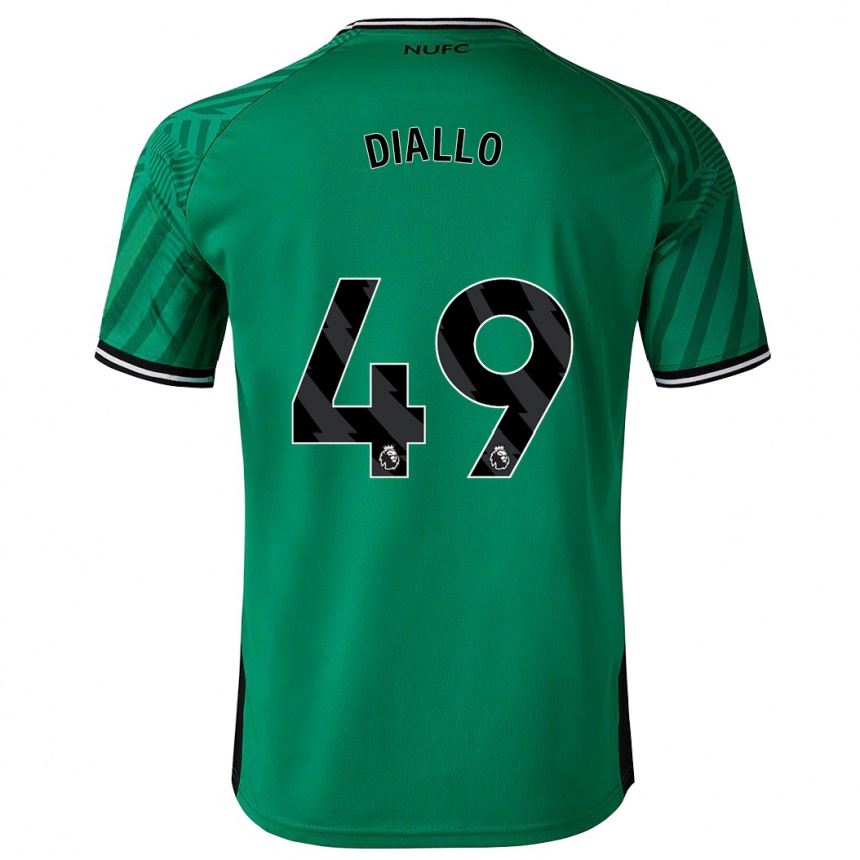 Men Football Amadou Diallo #49 Green Away Jersey 2023/24 T-Shirt Canada