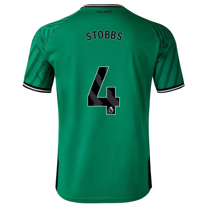 Men Football Amber-Keegan Stobbs #4 Green Away Jersey 2023/24 T-Shirt Canada