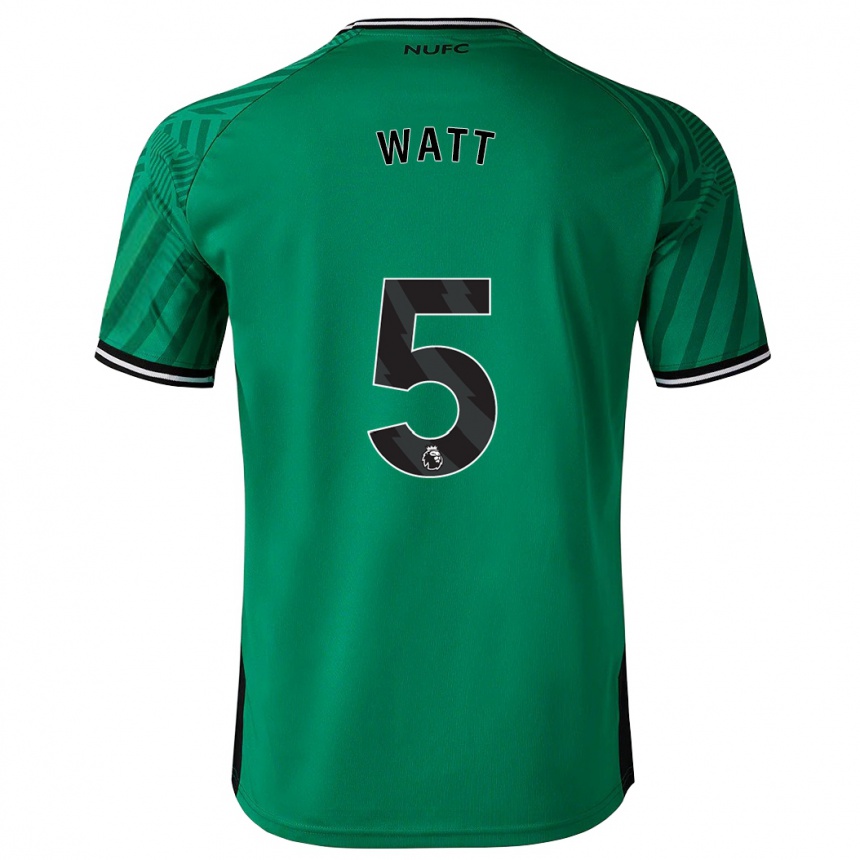 Men Football Olivia Watt #5 Green Away Jersey 2023/24 T-Shirt Canada