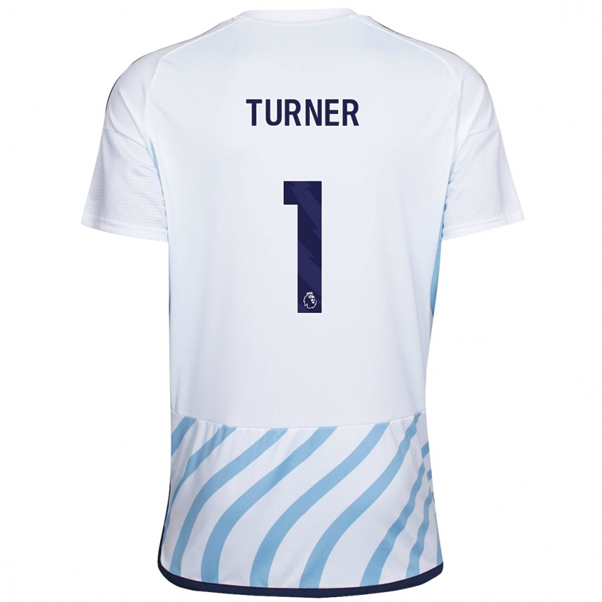 Men Football Matt Turner #1 White Blue Away Jersey 2023/24 T-Shirt Canada