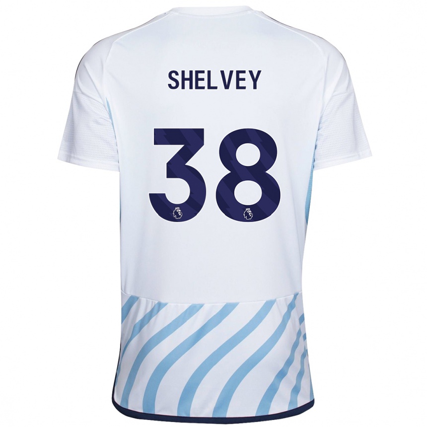 Men Football George Shelvey #38 White Blue Away Jersey 2023/24 T-Shirt Canada