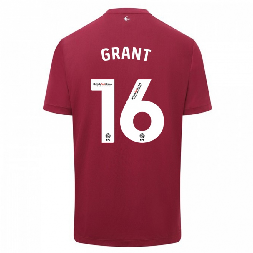 Men Football Karlan Grant #16 Red Away Jersey 2023/24 T-Shirt Canada