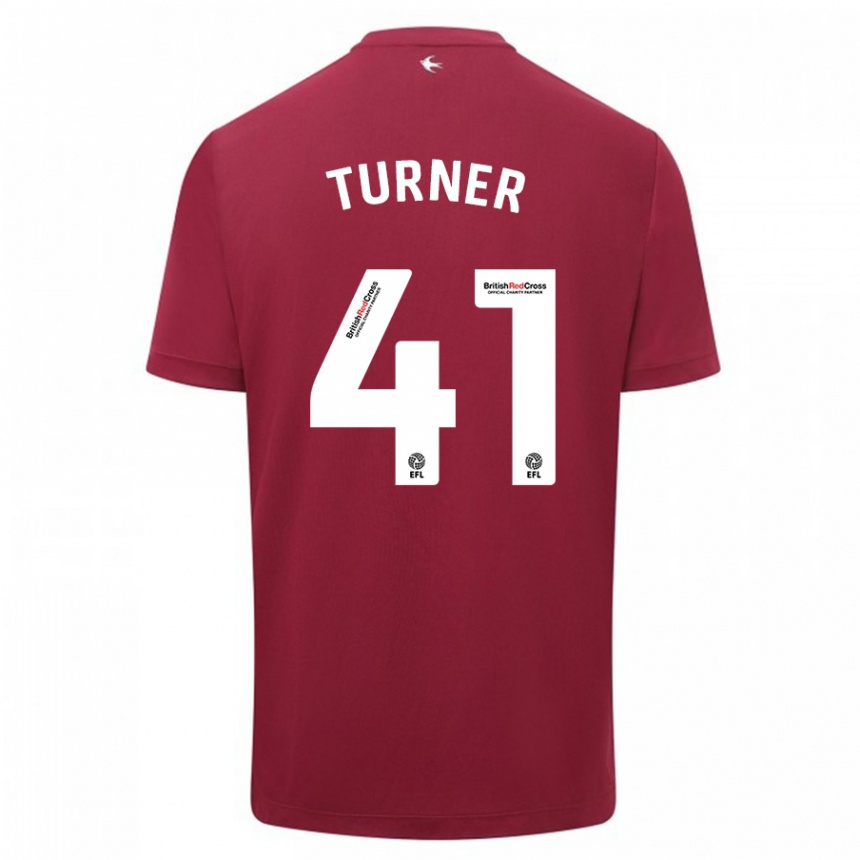 Men Football Matthew Turner #41 Red Away Jersey 2023/24 T-Shirt Canada