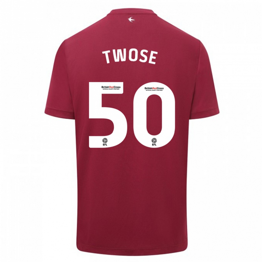 Men Football Cody Twose #50 Red Away Jersey 2023/24 T-Shirt Canada