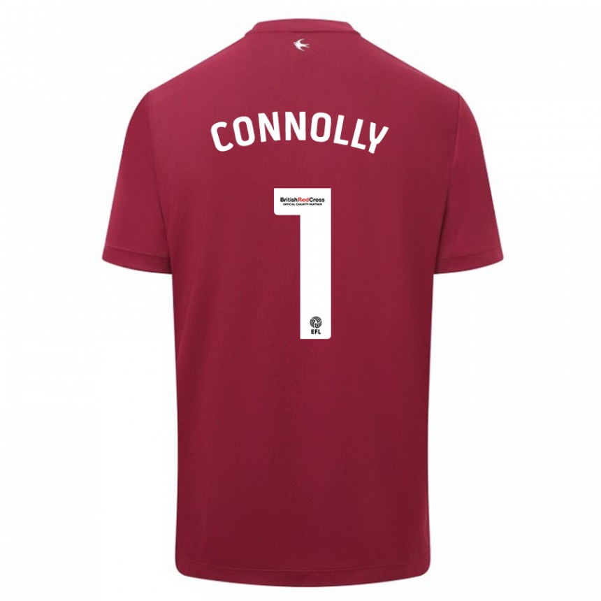 Men Football Daisy Connolly #1 Red Away Jersey 2023/24 T-Shirt Canada