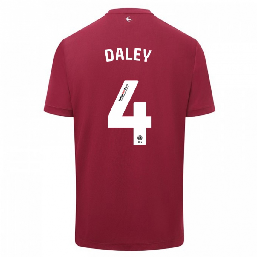 Men Football Hannah Daley #4 Red Away Jersey 2023/24 T-Shirt Canada