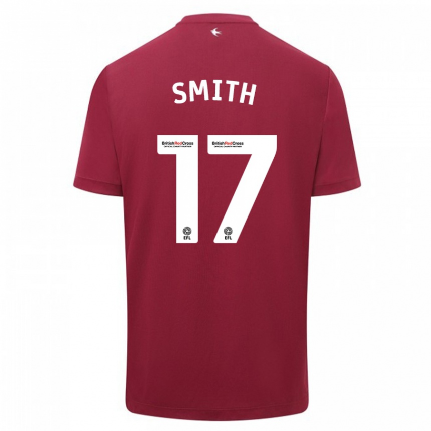 Men Football Hollie Smith #17 Red Away Jersey 2023/24 T-Shirt Canada