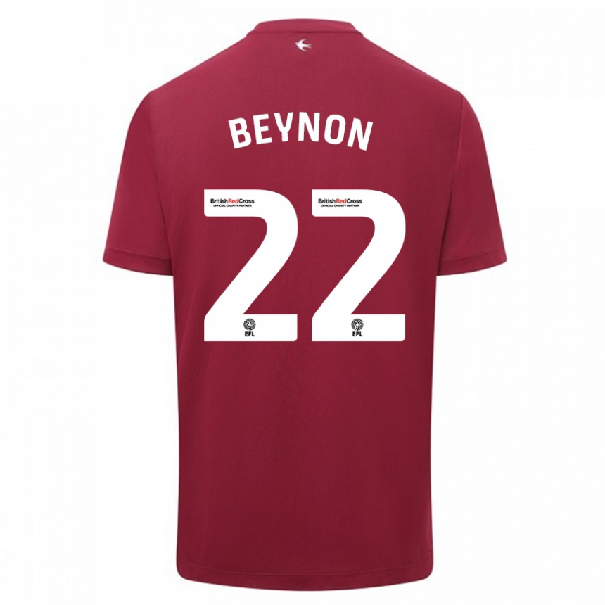 Men Football Emma Beynon #22 Red Away Jersey 2023/24 T-Shirt Canada