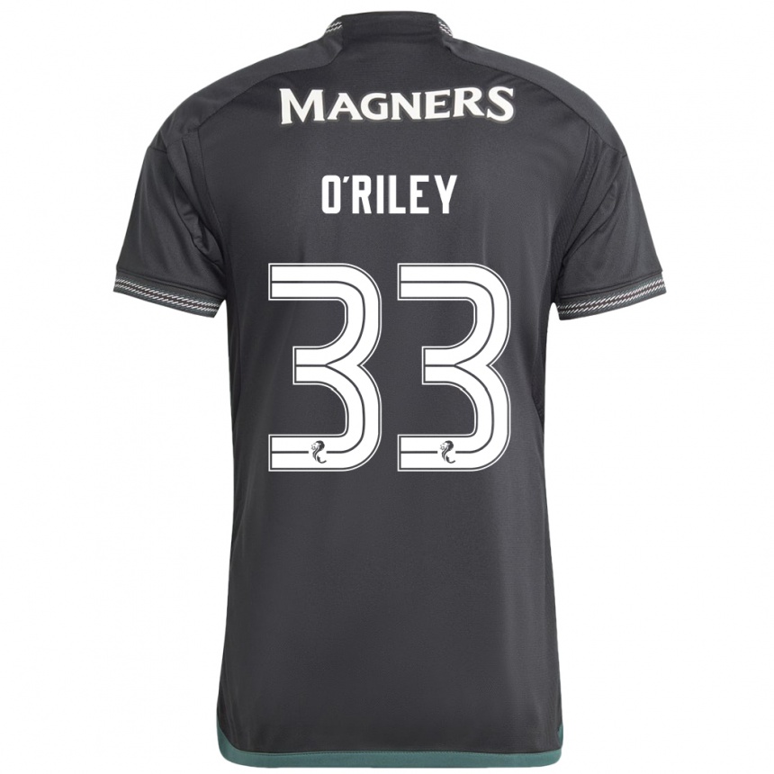 Men Football Matt O'riley #33 Black Away Jersey 2023/24 T-Shirt Canada