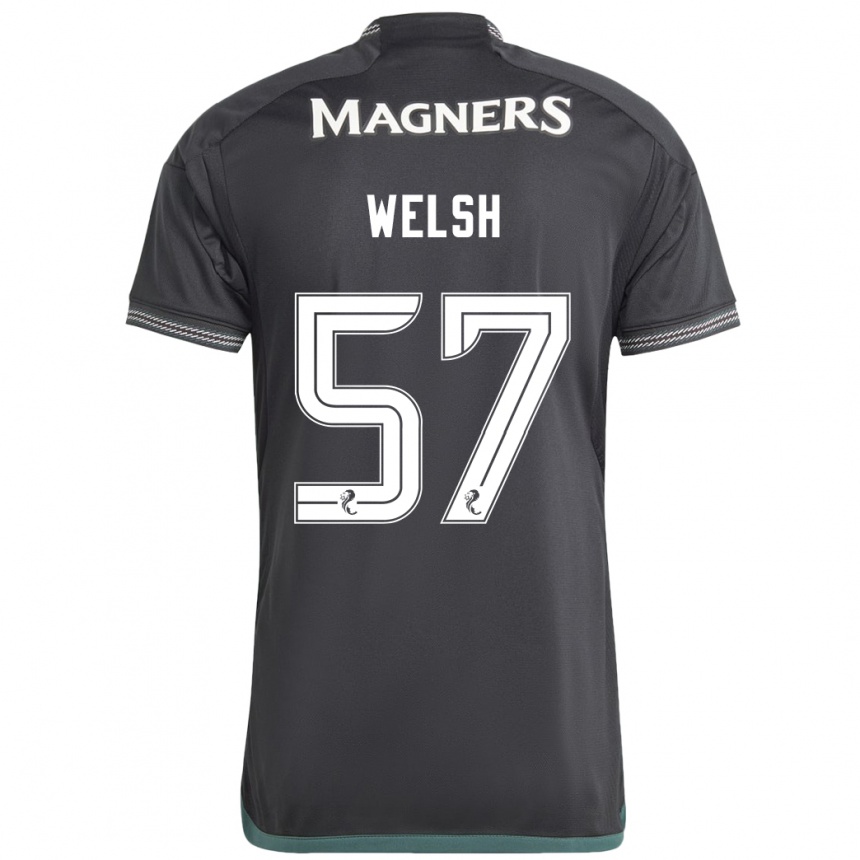 Men Football Stephen Welsh #57 Black Away Jersey 2023/24 T-Shirt Canada