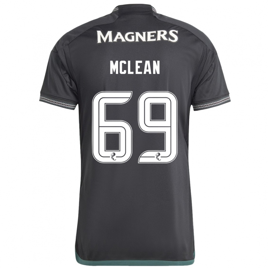 Men Football Kai Mclean #69 Black Away Jersey 2023/24 T-Shirt Canada