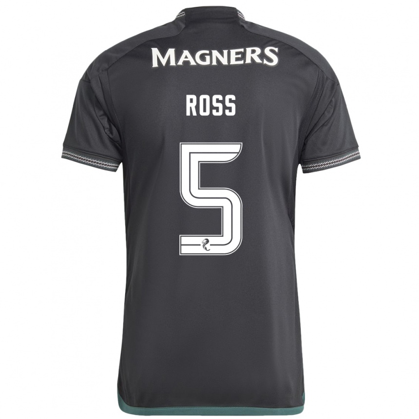 Men Football Natalie Ross #5 Black Away Jersey 2023/24 T-Shirt Canada