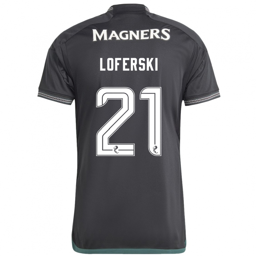 Men Football Kit Loferski #21 Black Away Jersey 2023/24 T-Shirt Canada