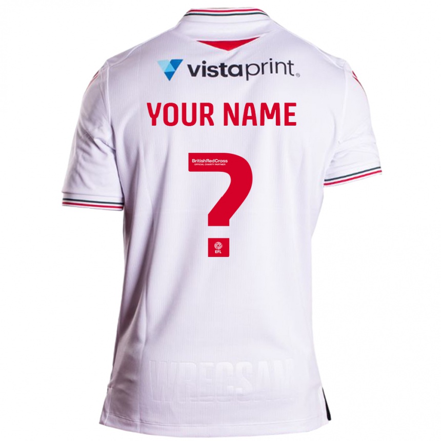 Men Football Your Name #0 White Away Jersey 2023/24 T-Shirt Canada