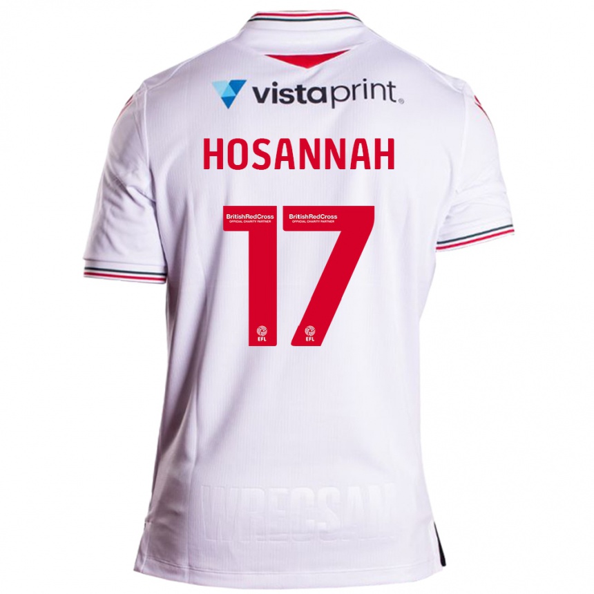 Men Football Bryce Hosannah #17 White Away Jersey 2023/24 T-Shirt Canada