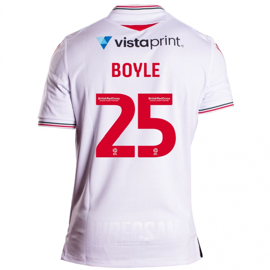 Men Football Will Boyle #25 White Away Jersey 2023/24 T-Shirt Canada